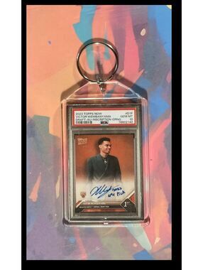 3165 Victor Wembanyama 2023 Topps Now Draft Auto Custom Keychain